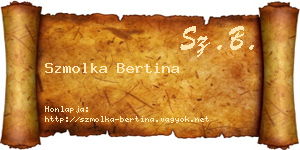Szmolka Bertina névjegykártya